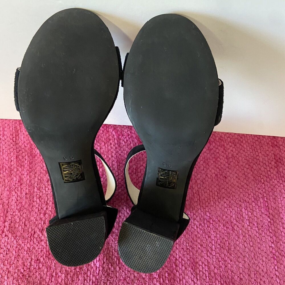 Jeffrey Campbell Lindsay Sandal Heels Black Suede Size 9.5 - Picture 10 of 14